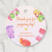 Danke, dass du Popsicle Baby Dusche gepackt hast Geschenkanhänger (Vorderseite)