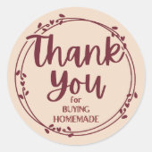 Danke, dass du selbst gekauft hast runder aufkleber (Vorderseite)