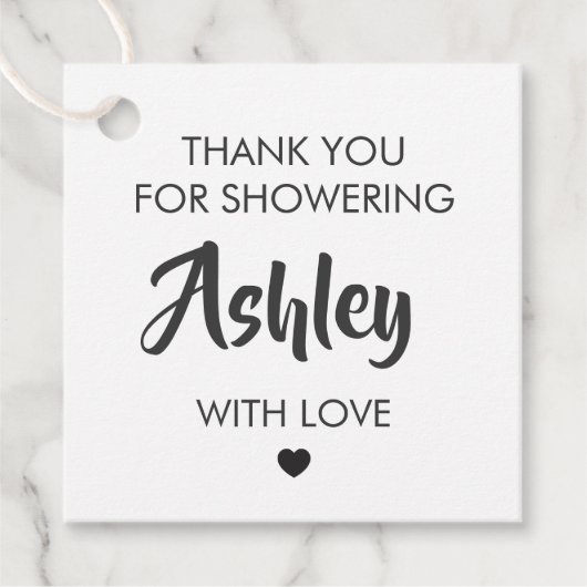 Danke, dass du sie mit der Liebe-Geschenkmarke ges Geschenkanhänger (Vorderseite)