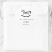 Danke, dass du sie mit Liebe-Baby-Dusche duschst Runder Aufkleber (Tasche)