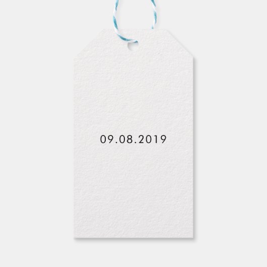 Danke, dass du sie mit Liebe geduscht hast, Bridal Geschenkanhänger (Rückseite)