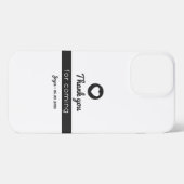 Danke, dass du Sleek Black and White iPhone Hülle (Rückseite (Horizontal))