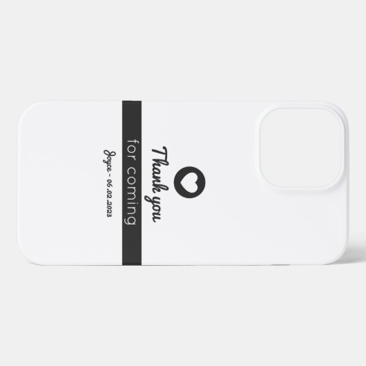 Danke, dass du Sleek Black and White iPhone Hülle (Rückseite (Horizontal))