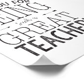 Danke, dass du so ein großartiger Lehrer bist Poster (Ecke)