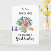 Danke, dass du so ein toller Lehrer bist! Karte (Gelbe Blume)