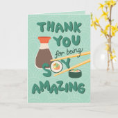 Danke, dass du Soy Phantastisch bist - Sushi Card Karte (Gelbe Blume)