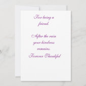 Danke, dass du ständig befreundet bist karte (Rückseite)