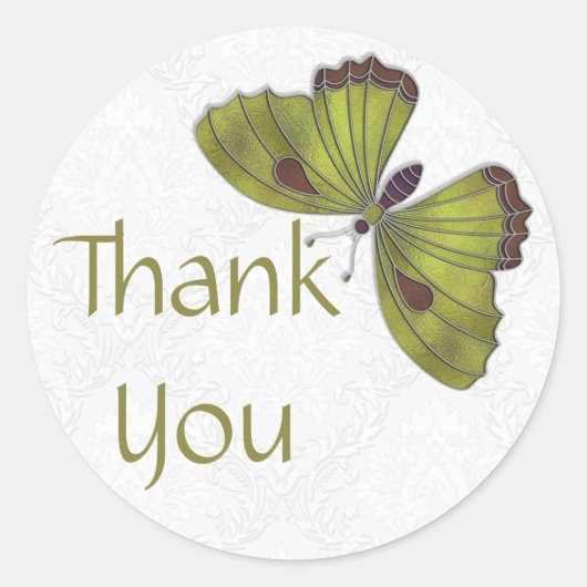 Danke, dass du Sticker Butterfly Brocade grün ange (Vorderseite)