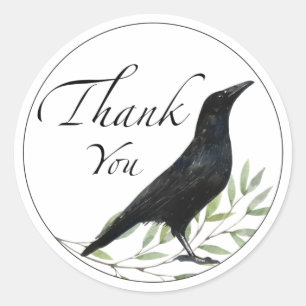 Danke, dass du Sticker für Crow Bird Blume Sticker