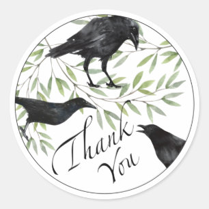 Danke, dass du Sticker für Crow Bird Blume Sticker