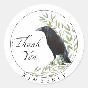 Danke, dass du Sticker für Crow Bird Blume Sticker