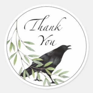 Danke, dass du Sticker für Crow Bird Blume Sticker