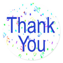 Danke, dass du Sticker mit Streamers