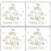 Danke, dass du Sticker Wildblume Kleine Bienen ges (Vorderseite)