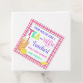 Danke, dass du Tea-Riffic-Lehrer bist Geschenkanhänger (Beispiel)