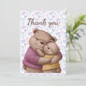 Danke, dass du Teddy Bears umarmst Dankeskarte (Stehend Vorderseite)