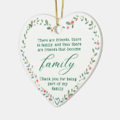 Danke, dass du Teil meiner Familie bist Keramik Ornament (Links)