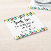 Danke, dass du Teil meiner Geschichte bist - elega Rechteckiger Pappuntersetzer (angewinkelt)