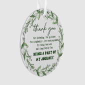 Danke, dass du Teil meiner Reise bist Ornament (Vorderseite)