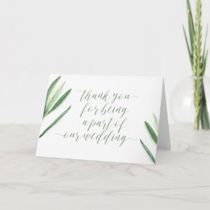 Danke, dass du Teil unserer Hochzeitskarte bist Dankeskarte