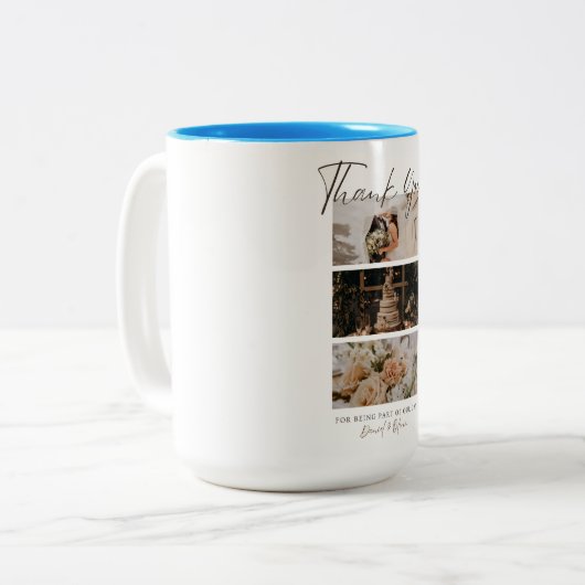 Danke, dass du Teil unseres Tages warst Tasse (Vorderseite Links)