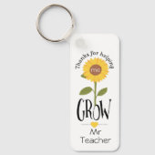 Danke, dass du uns geholfen hast, Lehrersonnenblum Schlüsselanhänger (Vorderseite)