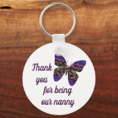 Danke, dass du unser bunt bunter Schmetterling bis Schlüsselanhänger (Vorderseite)