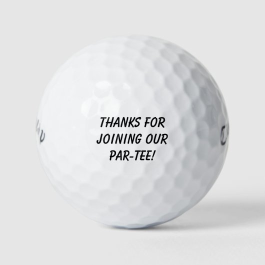 "Danke, dass du unserem Par-tee beigetreten bist!" Golfball (Vorderseite)