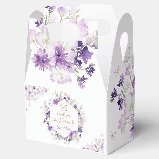 Danke, dass du vom lila Schmetterling geschmettert Geschenkschachtel (Geöffnet)