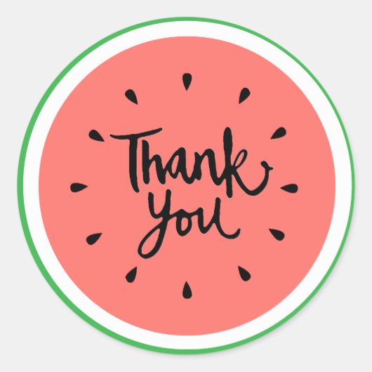 Danke, dass du Wassermelone bearbeitet hast Runder Aufkleber (Vorderseite)