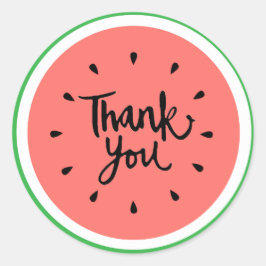 Danke, dass du Wassermelone bearbeitet hast Runder Aufkleber