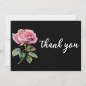 Danke, dass du zu einer Beerdigung mit Rose gekomm Einladung (Rückseite)