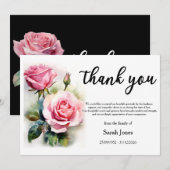 Danke, dass du zu einer Beerdigung mit Rose gekomm Einladung (Vorne/Hinten)