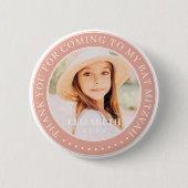 Danke, dass du zu meinem Bat Mitzvah-Foto gekommen Button (Vorderseite)