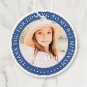 Danke, dass du zu meinem Bat Mitzvah-Foto gekommen Geschenkanhänger (Rückseite)