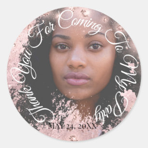 Danke, dass du zu meinem Foto-Glitzer gekommen bis Runder Aufkleber