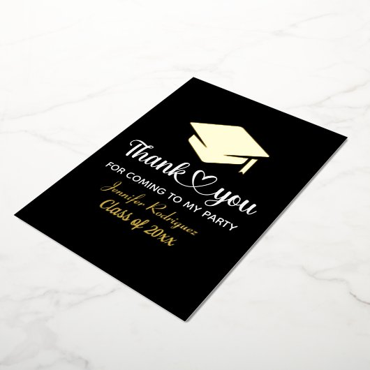 Danke, dass du zu meinem Party-Graduiertenkap geko Folieneinladung (Gedreht)