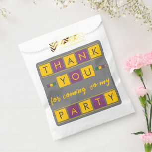 Danke, dass du zu meinem Party grün grau gekommen Geschenktütchen