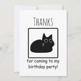 Danke, dass du zu meiner Geburtstagsparty Kitty Ca Dankeskarte