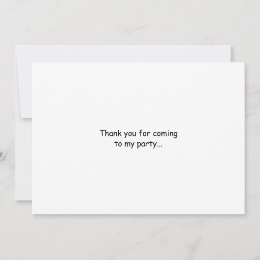 Danke, dass du zu meiner Karate Birthday Party gek Dankeskarte (Rückseite)