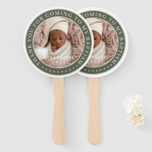 Danke, dass du zu meiner Taufe gekommen bist Moder Fächer (Vorne und Hinten)