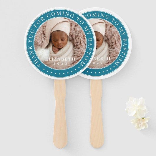 Danke, dass du zu meiner Taufe gekommen bist Moder Fächer (Vorne und Hinten)