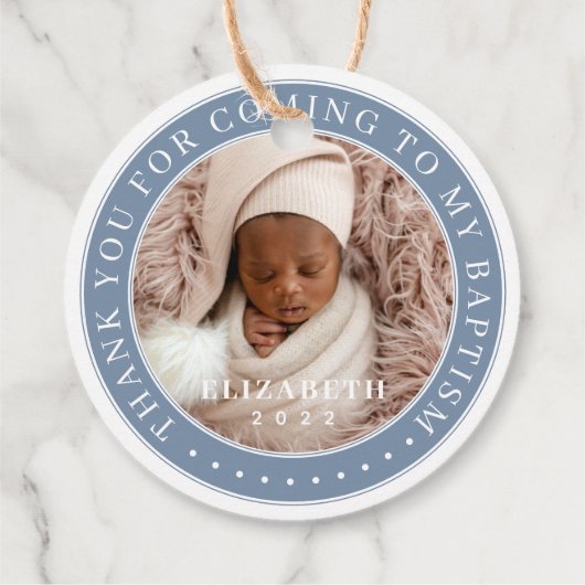 Danke, dass du zu meiner Taufe gekommen bist Moder Geschenkanhänger (Rückseite)