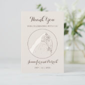 Danke, dass du zu unserer Hochzeit gekommen bist!  Dankeskarte (Stehend Vorderseite)