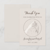 Danke, dass du zu unserer Hochzeit gekommen bist!  Dankeskarte (Vorne/Hinten)