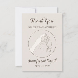 Danke, dass du zu unserer Hochzeit gekommen bist!  Dankeskarte