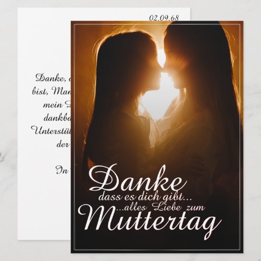 Danke, dass es dich gibt! (Vorne/Hinten)