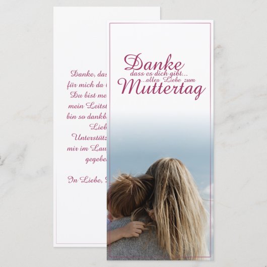 Danke, dass es dich gibt. (Vorne/Hinten)