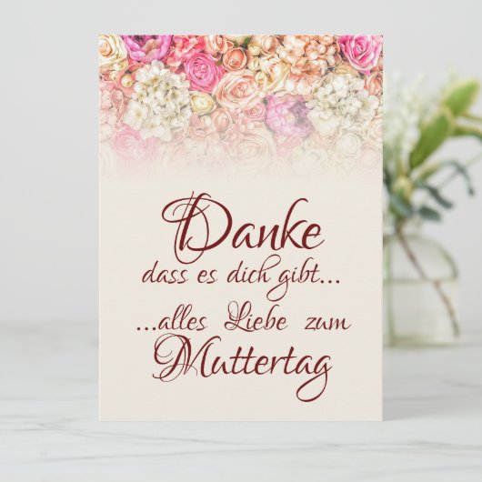 Danke, dass es dich gibt - Muttertag (Stehend Vorderseite)