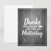 Danke, dass es Dich gibt - Muttertag - Kreidetafel (Vorne/Hinten)